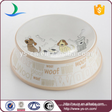 Wholesale promotional ceramic cute different types of dog decal dog bowl